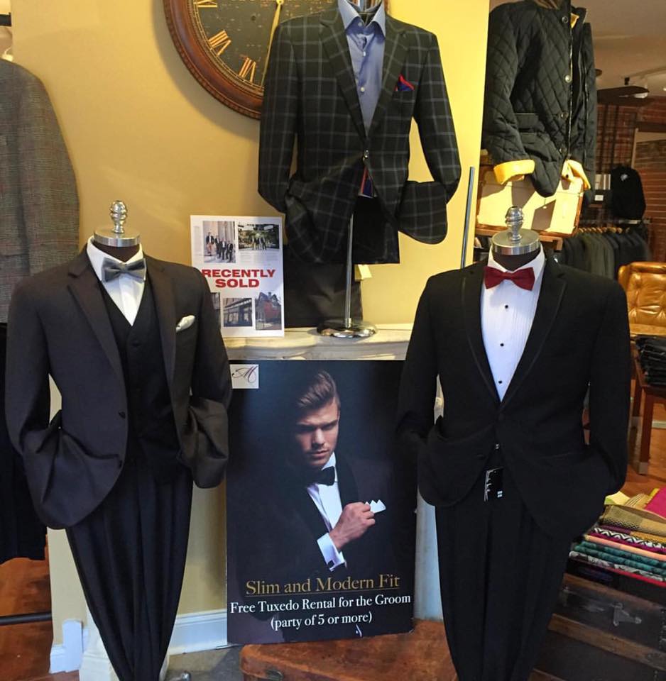 Custom suits tuxedos and men's formal wear near King of Prussia Pennsylvania